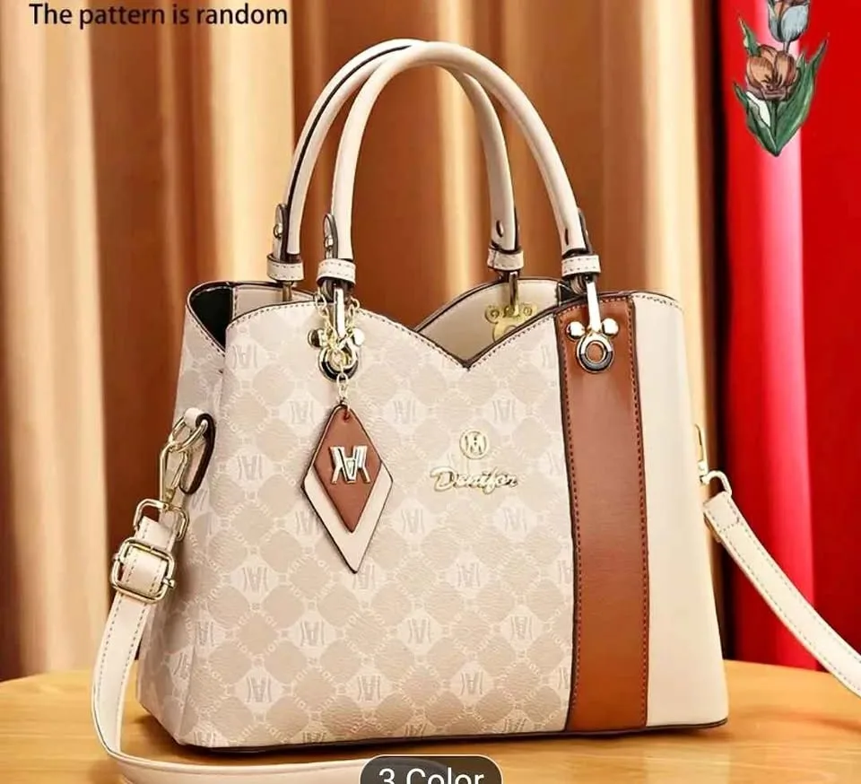 Brand new beige color beautiful and elegant women hand bag