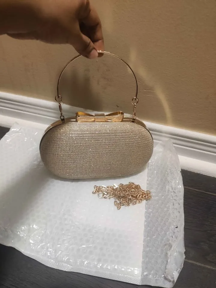 Brand new small gold glitter women evening party bag ( price is image indicator(3)