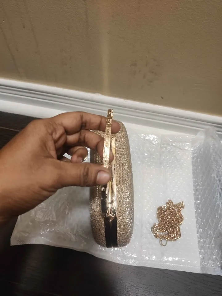 Brand new small gold glitter women evening party bag ( price is image indicator(4)