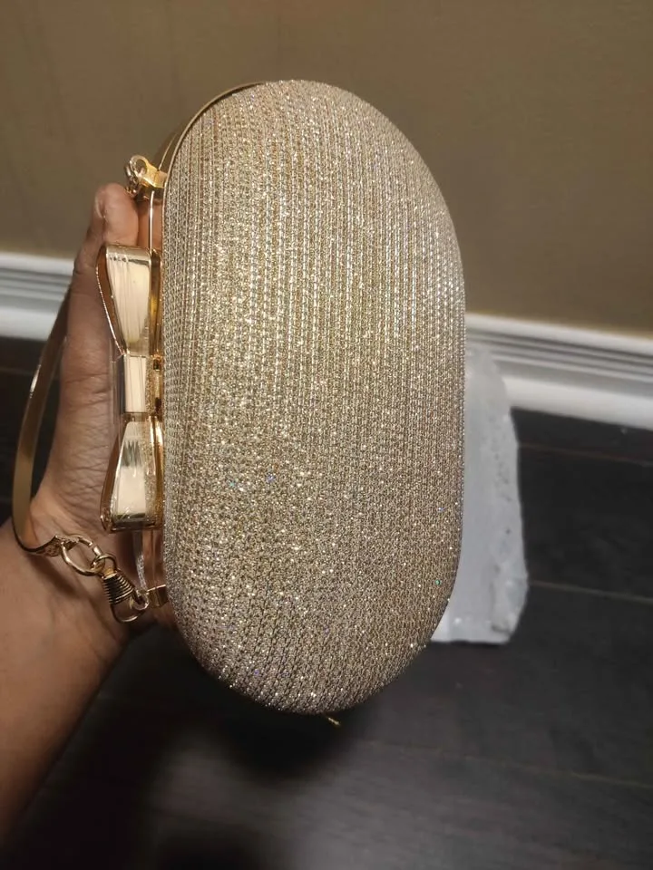 Brand new small gold glitter women evening party bag ( price is image indicator(7)