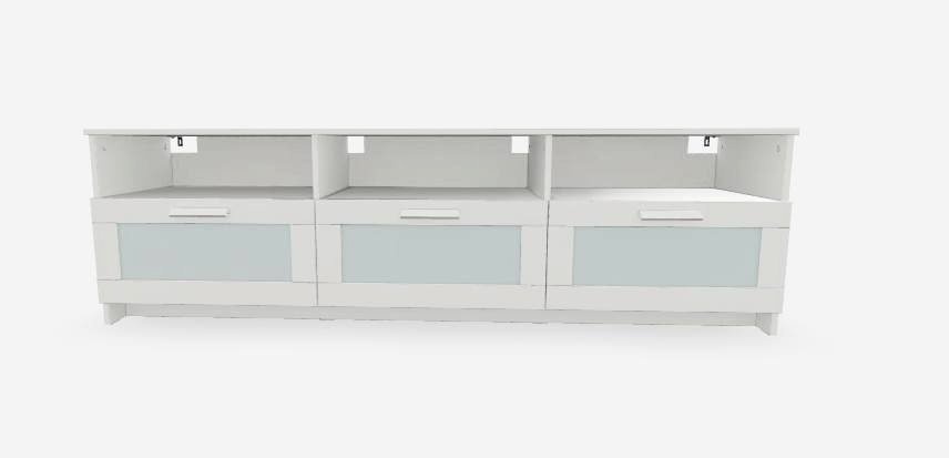 IKEA BRIMNES TV Bench – White (180×41×53 cm) – Excellent