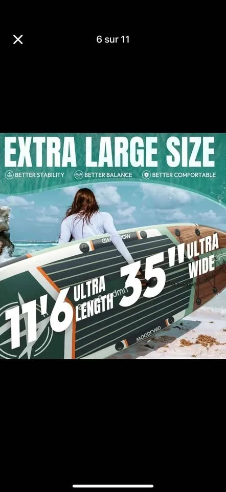 Extra large Inflatable Paddle Board 11'6"x35" image indicator(3)