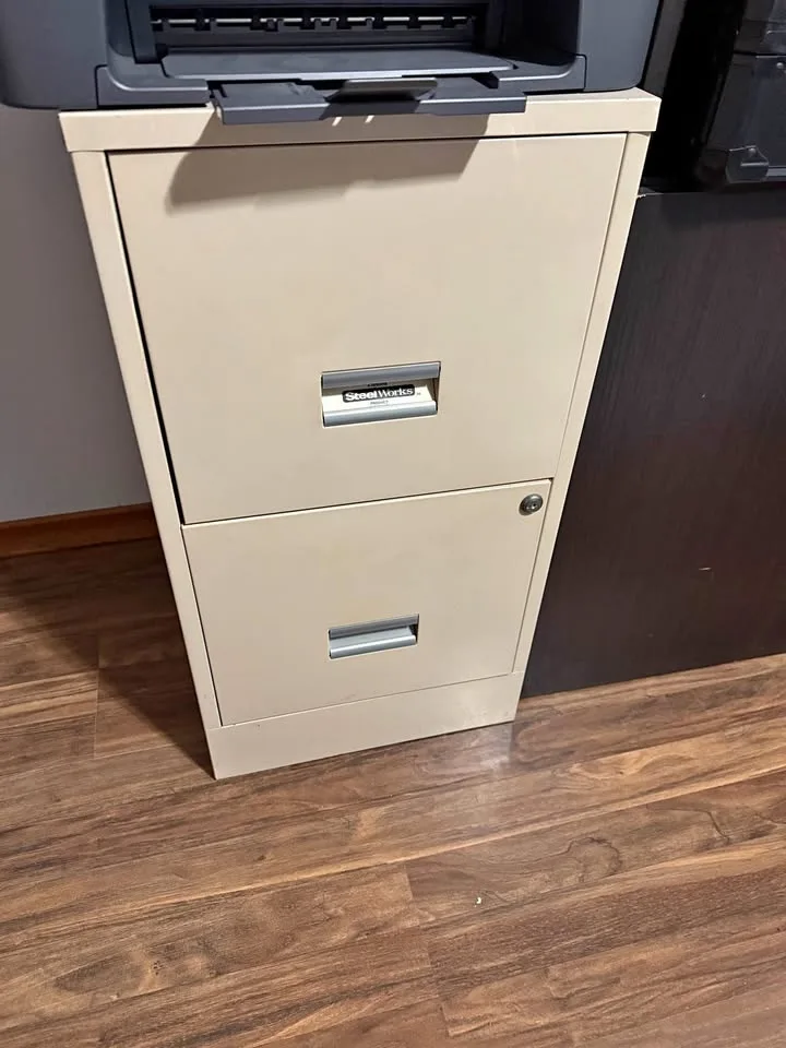 Two drawer file cabinet