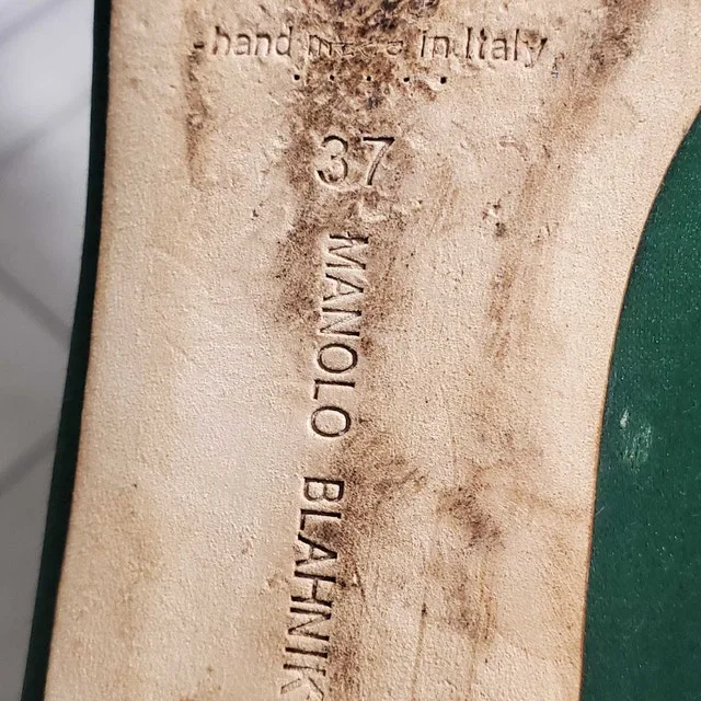 Manolo Blahnik Flats 37 with Swarovski Crystals image indicator(7)