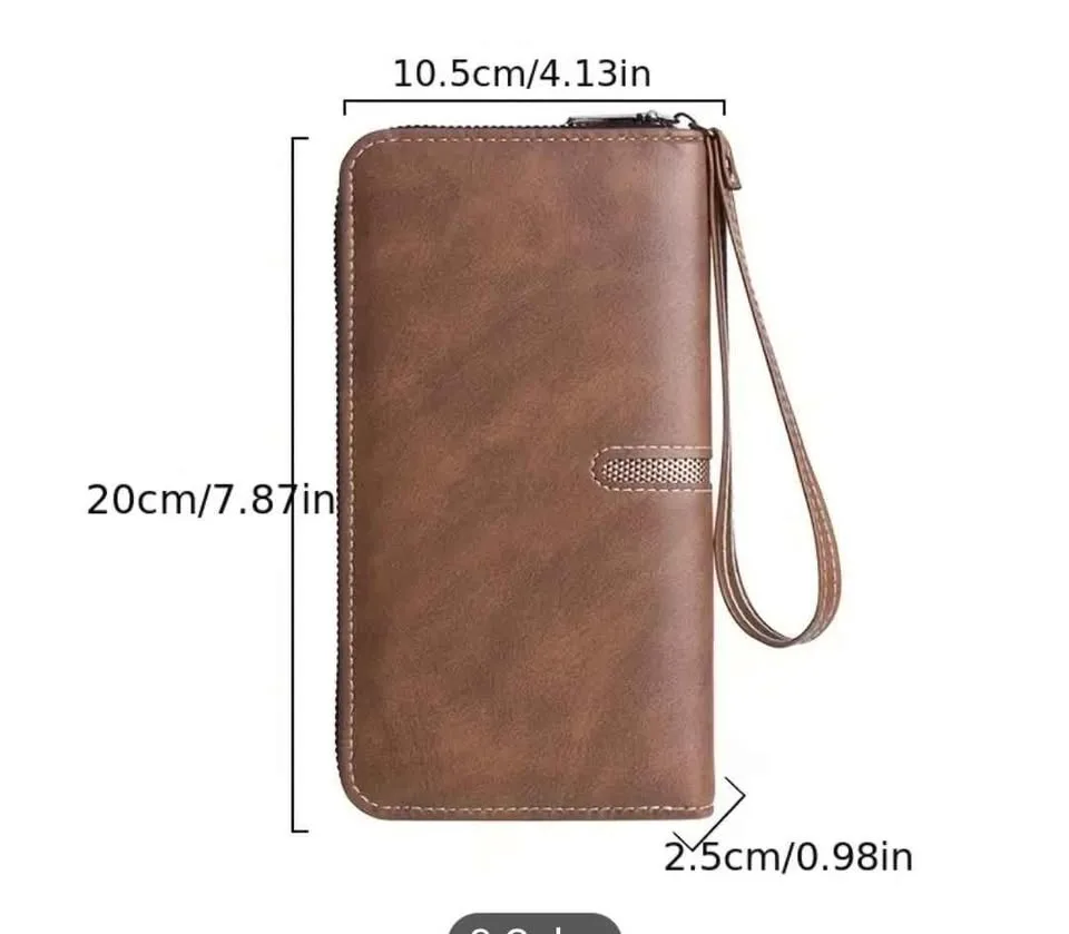 Brand new black color pu wallet with card slots image indicator(5)