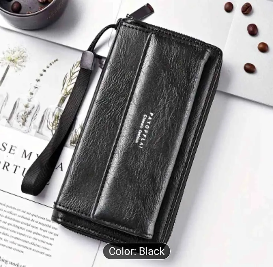 Brand new stylish Black color wallet with phone Holder