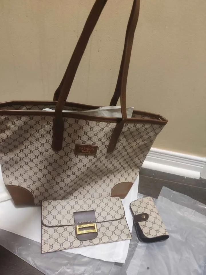 Brand new 3pc large capacity women tote bag image indicator(6)