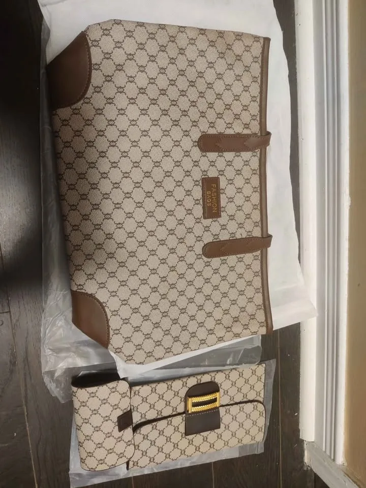 Brand new 3pc large capacity women tote bag image indicator(8)