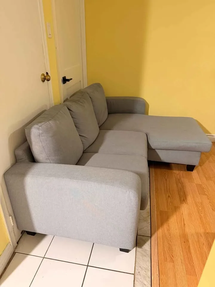 Gray Sectional Sofa with Chaise #Cleanout image indicator(3)