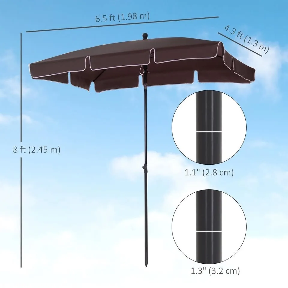 Outsunny Rectangle Patio Umbrella image indicator(2)