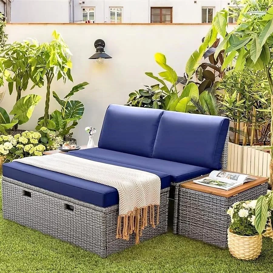 Vineego Wicker Outdoor Daybed