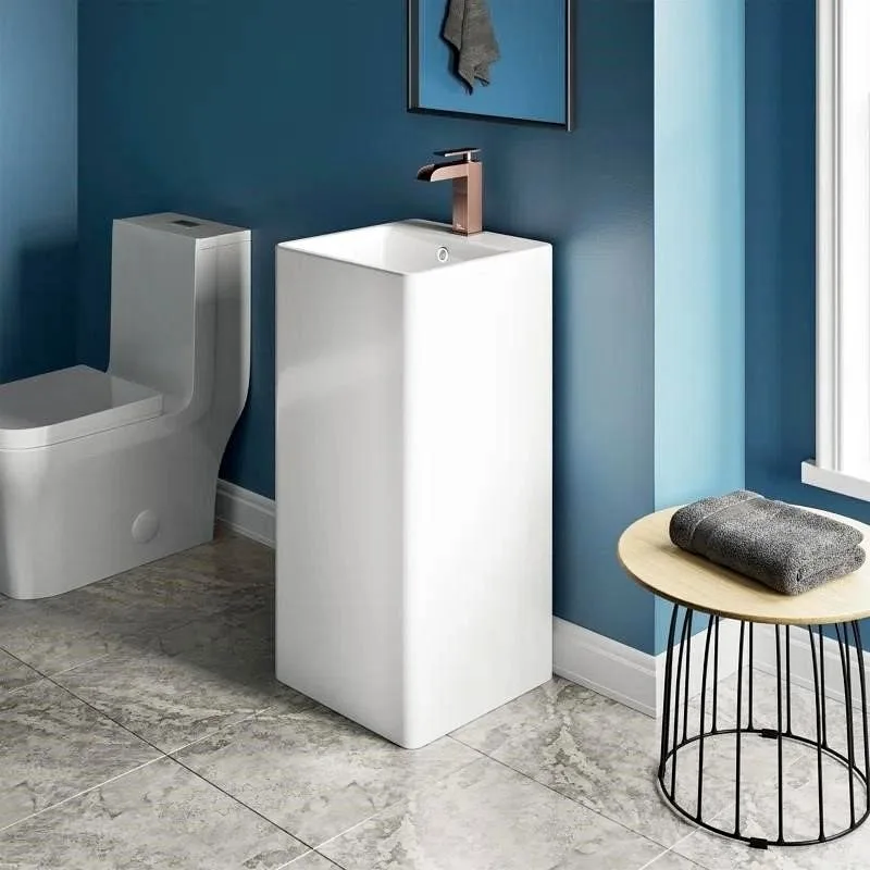 White Ceramic Pedestal Sink
