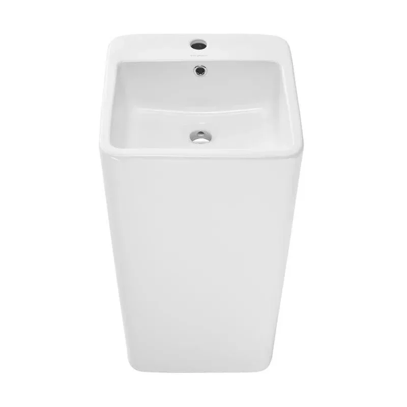 White Ceramic Pedestal Sink image indicator(3)