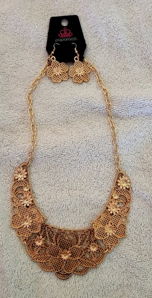 Paparazzi necklace and earring set