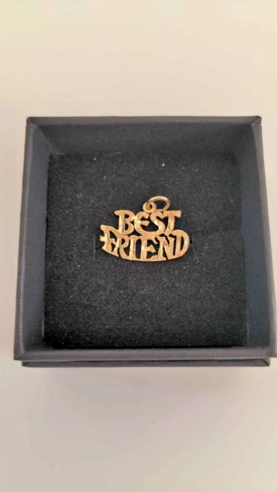 10k Gold Charm Vintage 1980s Best Friend Gift Ready