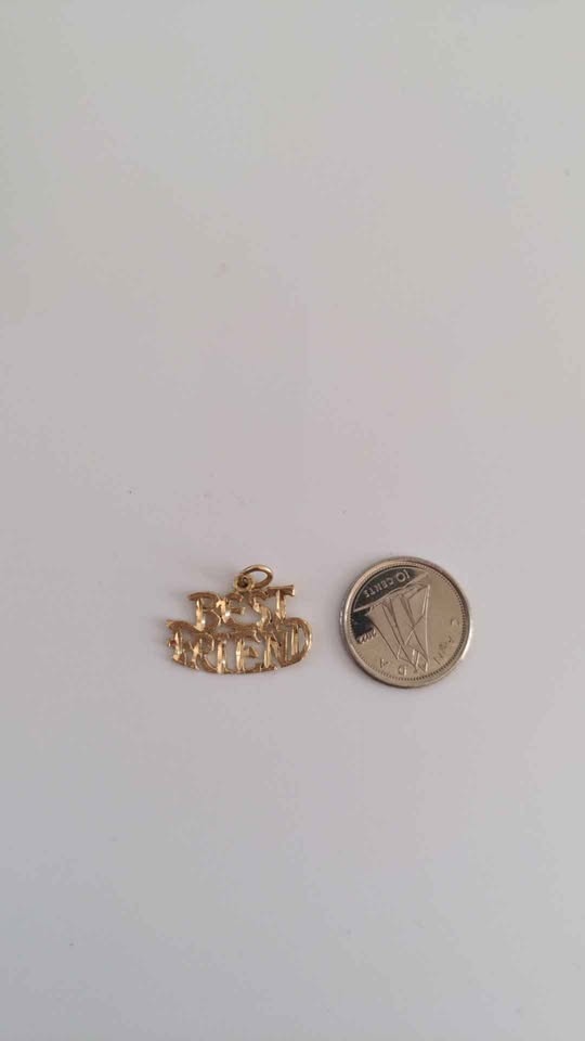 10k Gold Charm Vintage 1980s Best Friend Gift Ready - photo 4