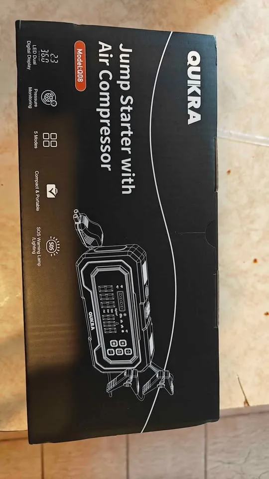 3-in-1 Jump Starter + Air Compressor + Power Bank #Cleanout image indicator(3)