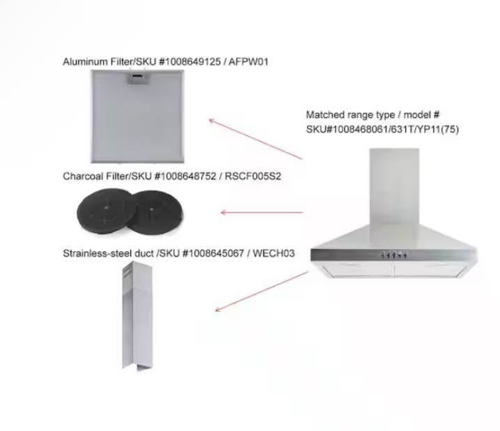 Vissani- Wall Mount Range Hood - photo 5