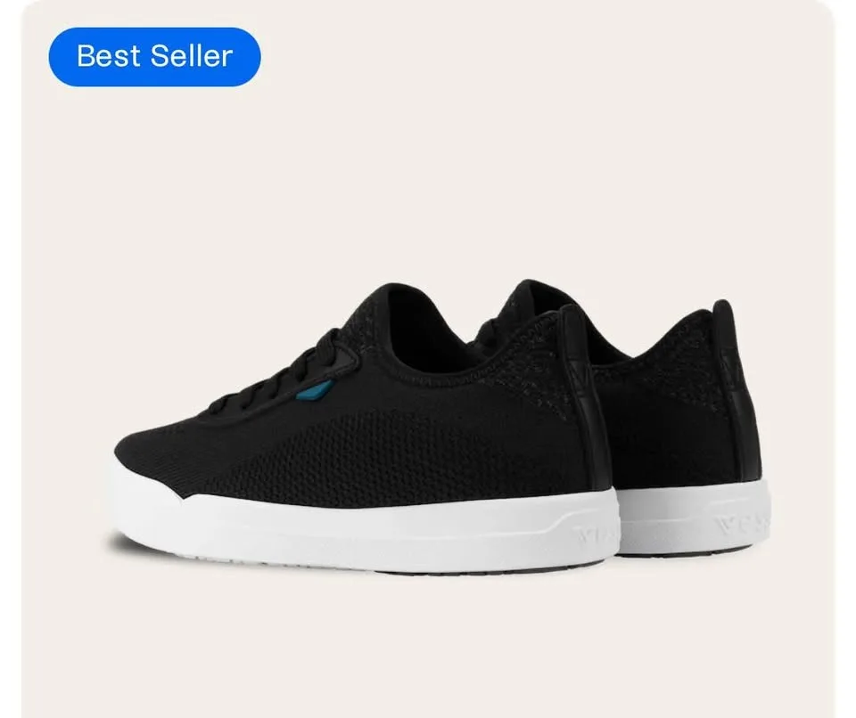 Vessi weekend men black size 10 waterproof shoes, brand new image indicator(3)