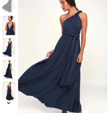 Multiple Styles - Navy Blue Maxi - Wedding - XS