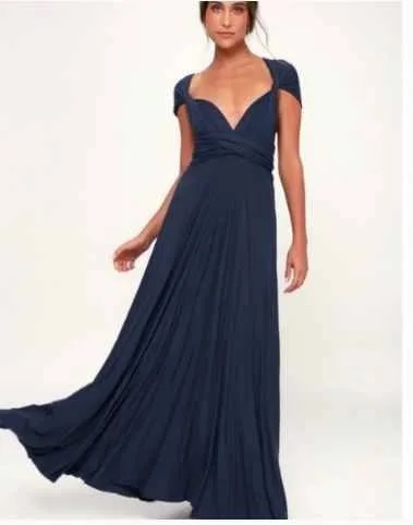 Multiple Styles - Navy Blue Maxi - Wedding - XS image indicator(2)