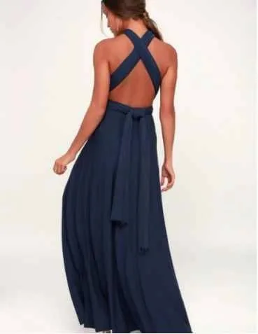 Multiple Styles - Navy Blue Maxi - Wedding - XS image indicator(4)
