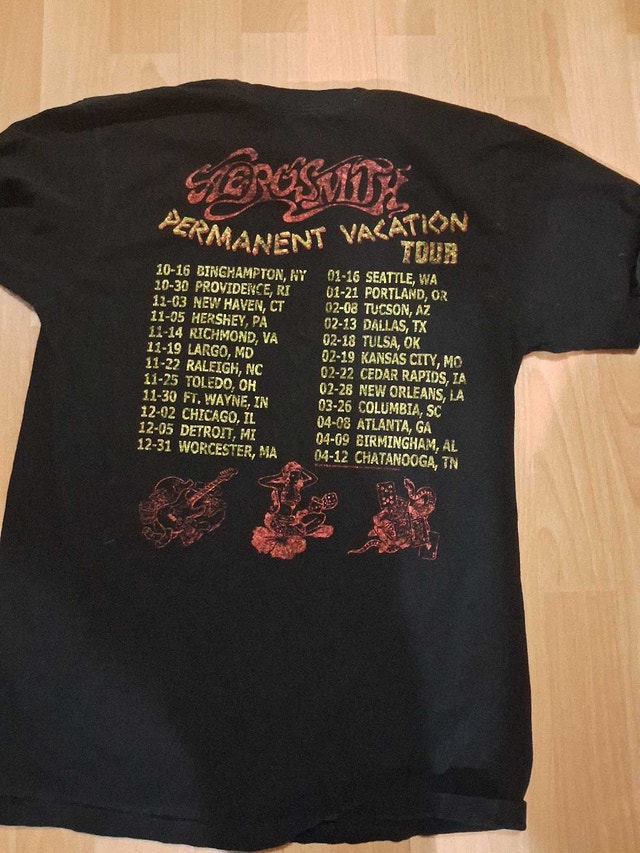 AEROSMITH "PERMANENT VACATION 1987-88" TOUR CONCERT SHIRT - photo 2