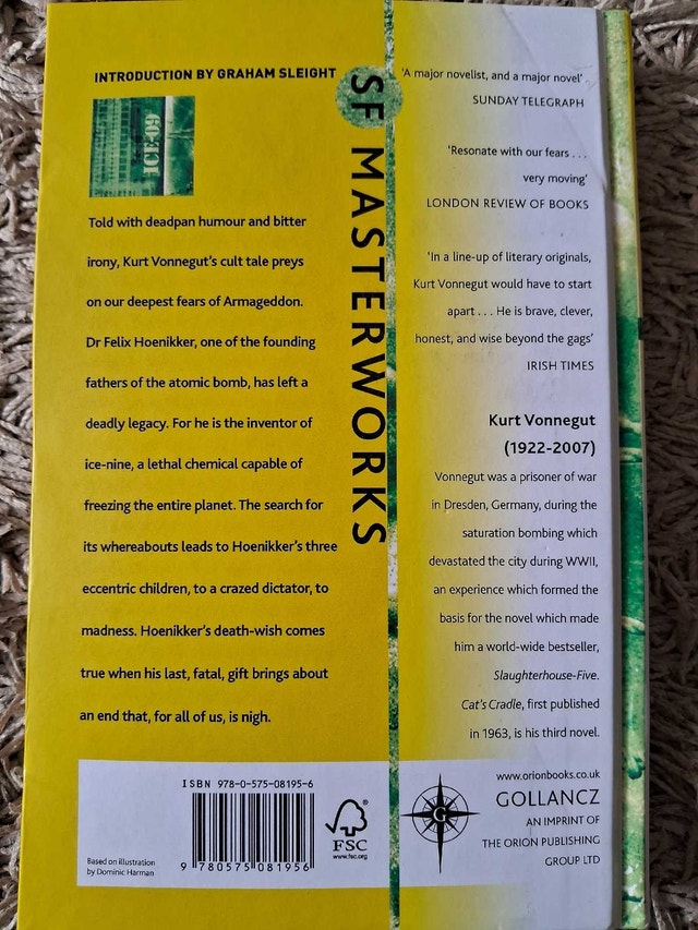 KURT VONNEGUT - CAT'S CRADLE (HARDCOVER) - photo 2
