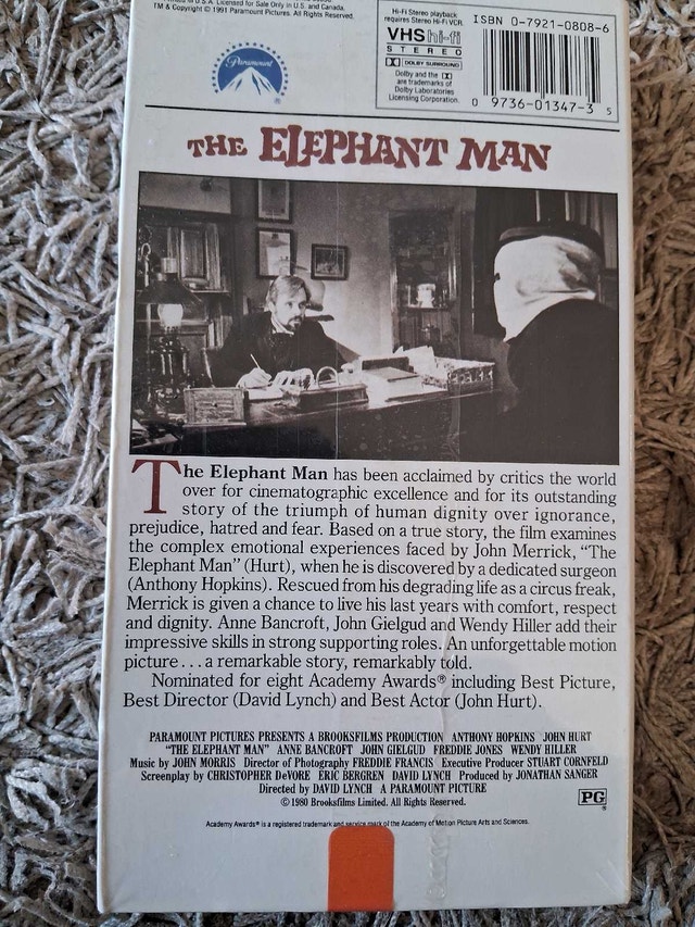 THE ELEPHANT MAN (SEALED VHS) - photo 2