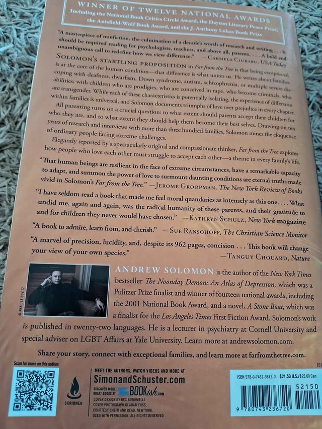 ANDREW SOLOMON - FAR FROM THE TREE - photo 2