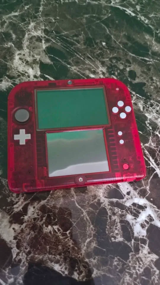 Limited Edition Pokémon Omega Ruby Crystal Red 2DS - 32Gb Modded image indicator(2)