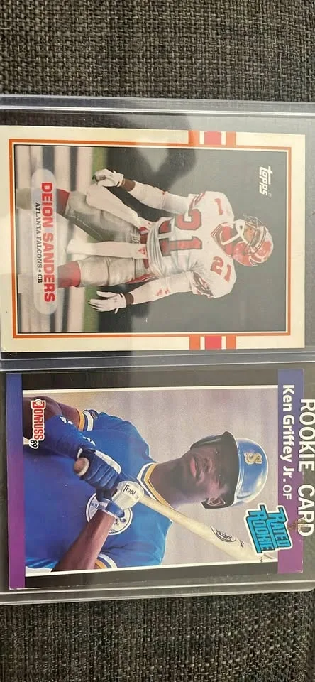 Deion Sanders (FB) and Ken Griffey Jr Rookie Cards -$25/OBO