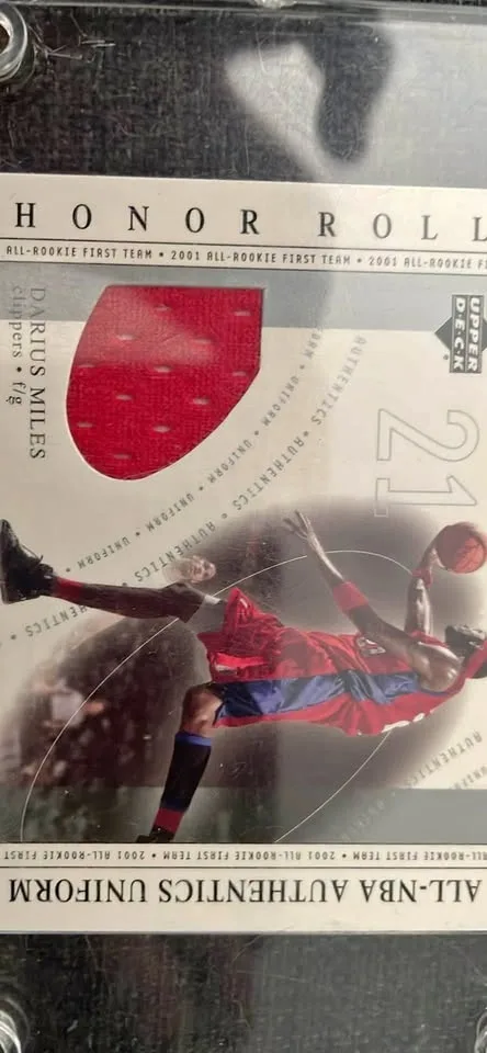 Darius Miles Authentic Uniform Card - See pictures