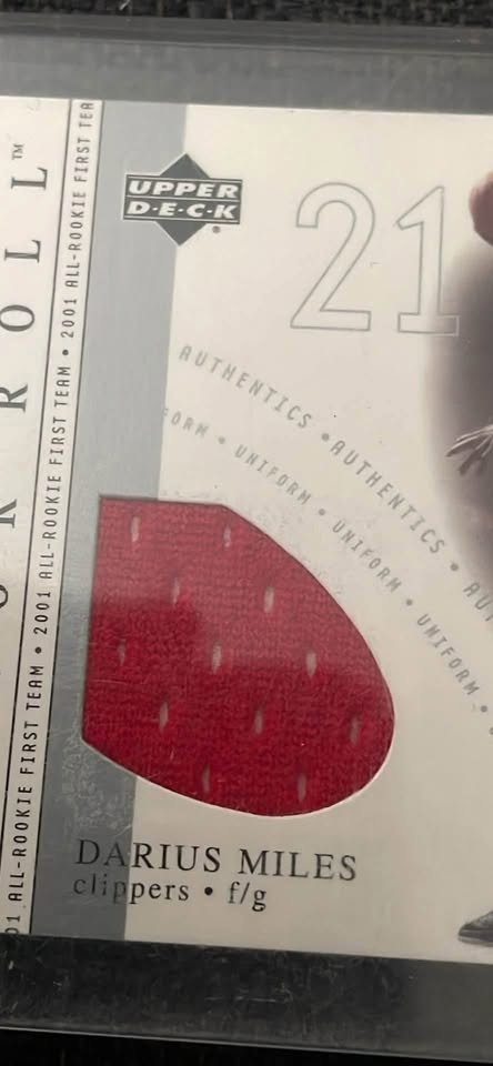 Darius Miles Authentic Uniform Card - See pictures - photo 2