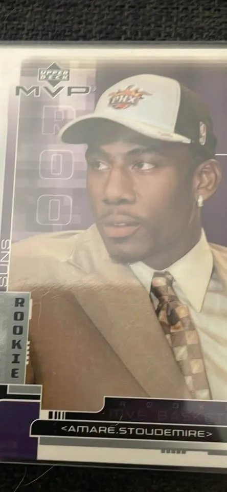 Two Amare Stoudemire Rookie Cards and One Shawn Marion Rookie Ca image indicator(2)