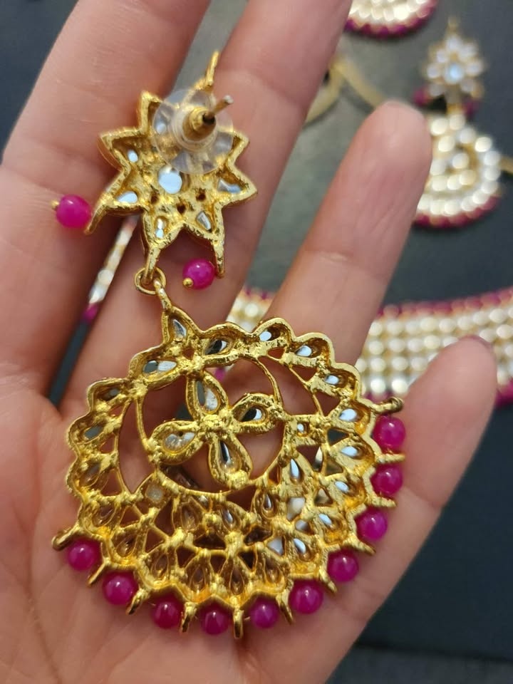 Indian Jewellery Set (dark pink) - photo 3