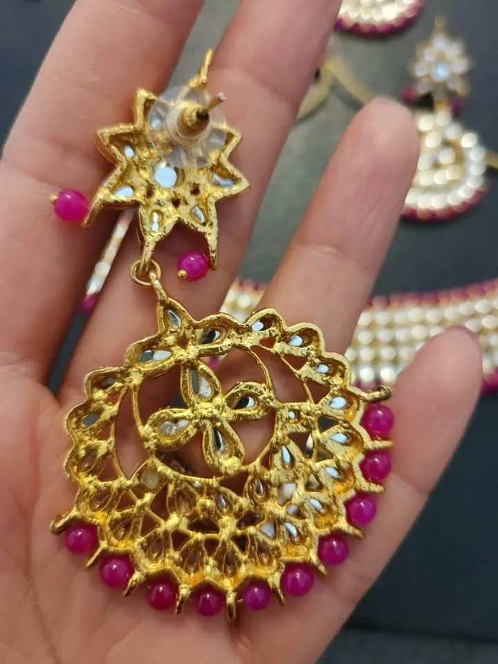 Indian Jewellery Set (dark pink) image indicator(3)