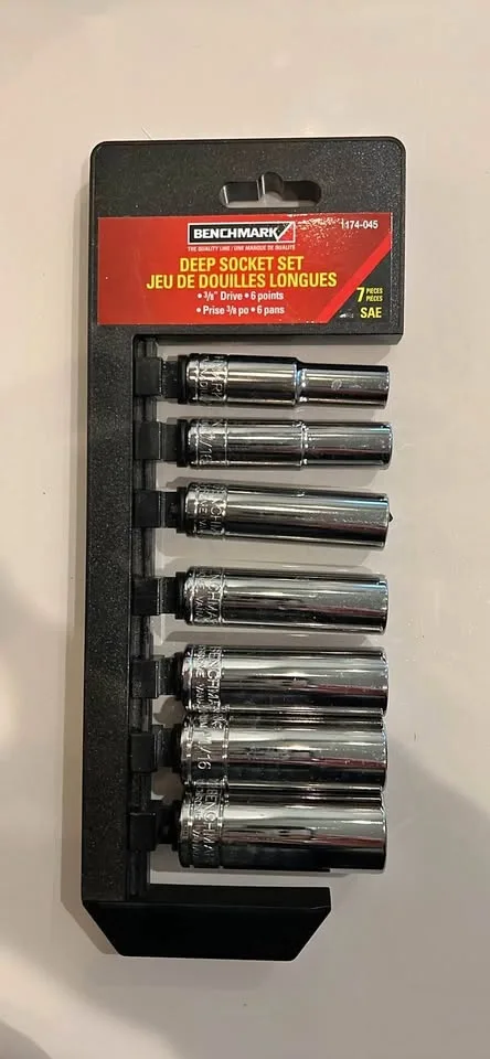 Benchmark 1174-045 Deep Socket Set – 7pc (Full Set)