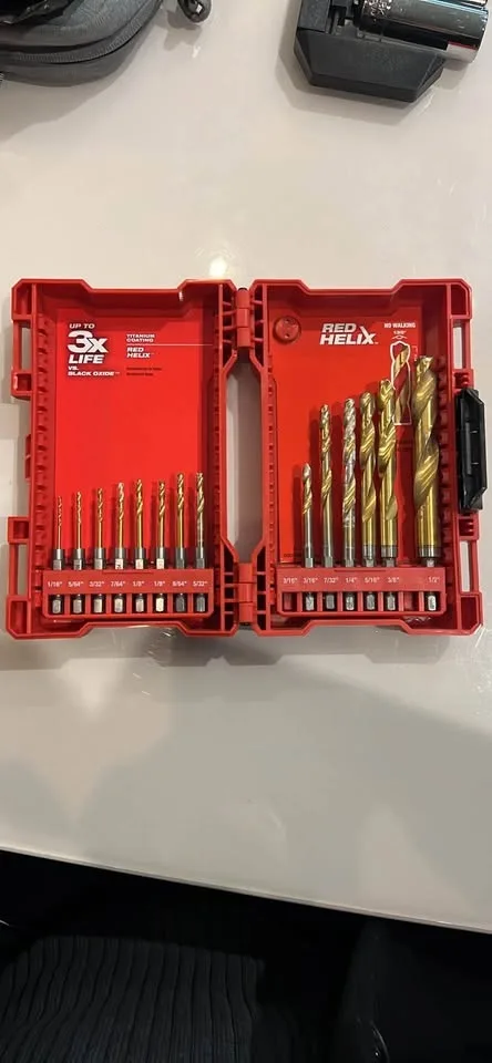 Milwaukee Shockwave Titanium Impact Drill Bit Set (Missing 3/16" image indicator(2)