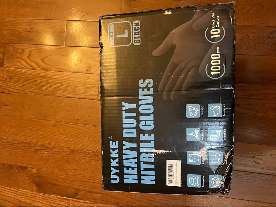 Heavy Duty Black Nitrile Gloves – 1000pcs (Size L) | 6 Mil | NEW image indicator(4)