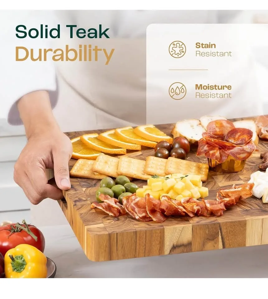 Yes4All Teak Wood End-Grain Cutting Board – NEW / Open Box image indicator(6)