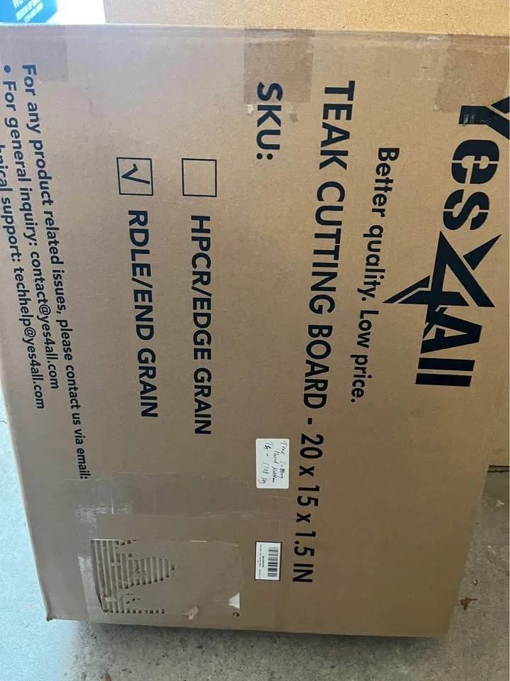 Yes4All Teak Wood End-Grain Cutting Board – NEW / Open Box image indicator(9)