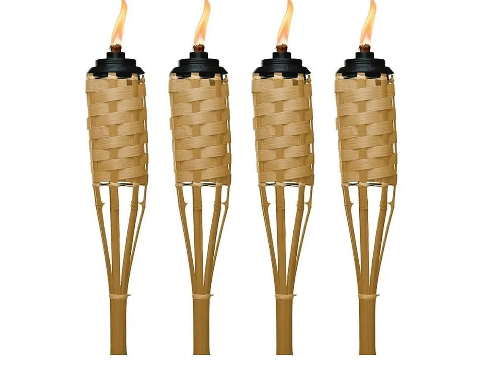 TIKI Brand 57” Bamboo Torches – 4 Pack (Open Box)