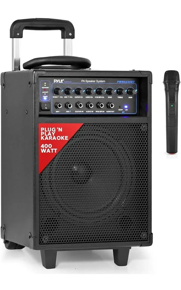 Pyle PWMA230BT Portable PA System – 400W -New