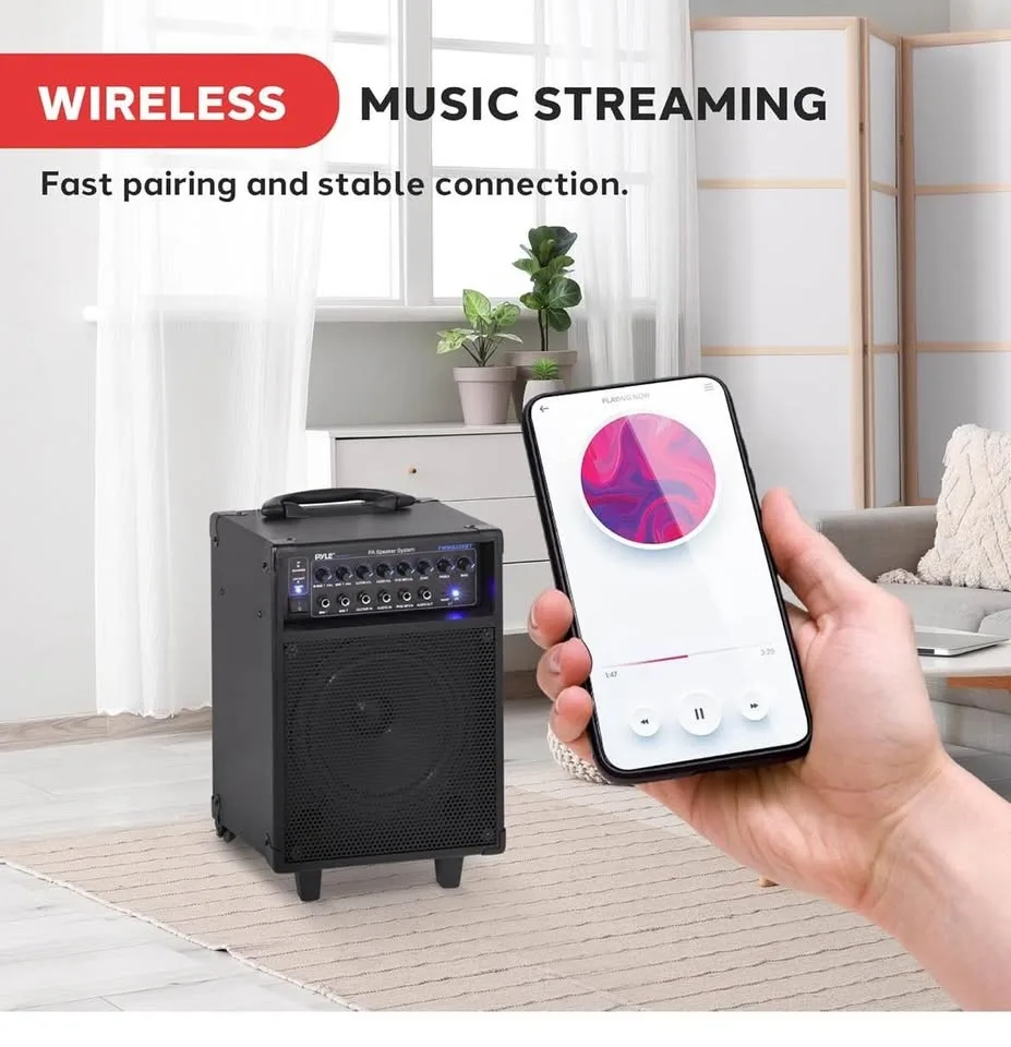 Pyle PWMA230BT Portable PA System – 400W -New image indicator(4)