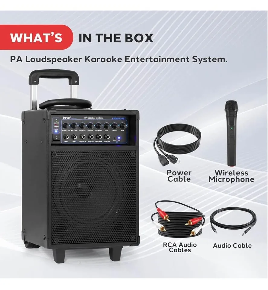 Pyle PWMA230BT Portable PA System – 400W -New image indicator(7)