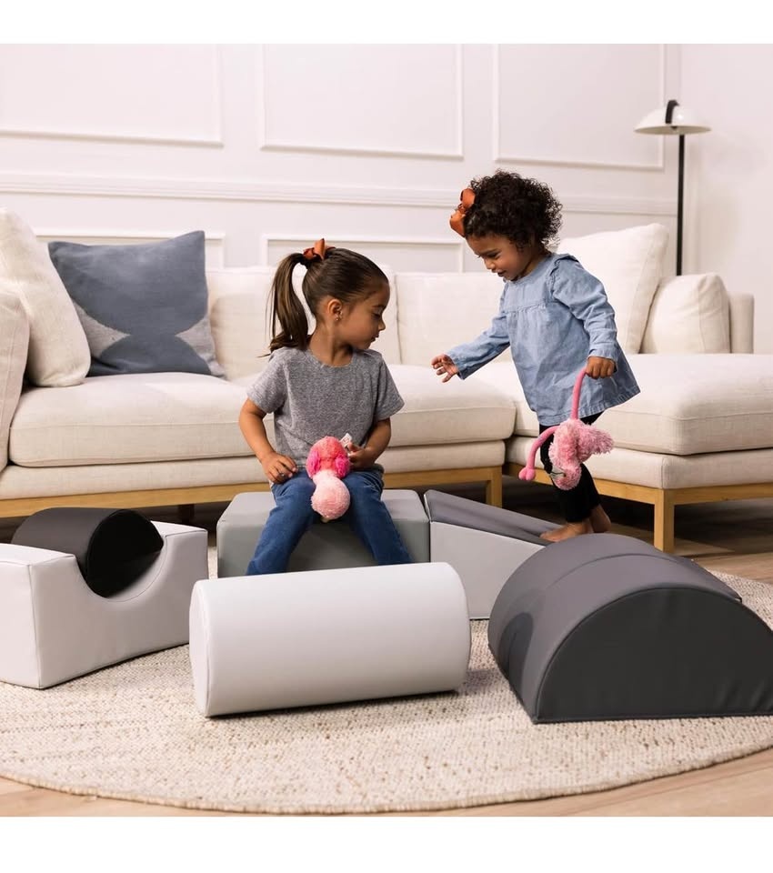 Softscape 6-Piece Soft Play Climber Set – Gray/Light Gray (Brand - photo 2