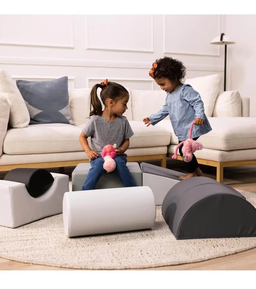 Softscape 6-Piece Soft Play Climber Set – Gray/Light Gray (Brand image indicator(2)