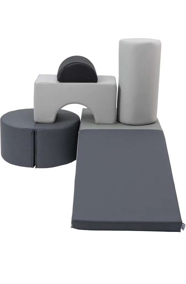 Softscape 6-Piece Soft Play Climber Set – Gray/Light Gray (Brand - photo 4