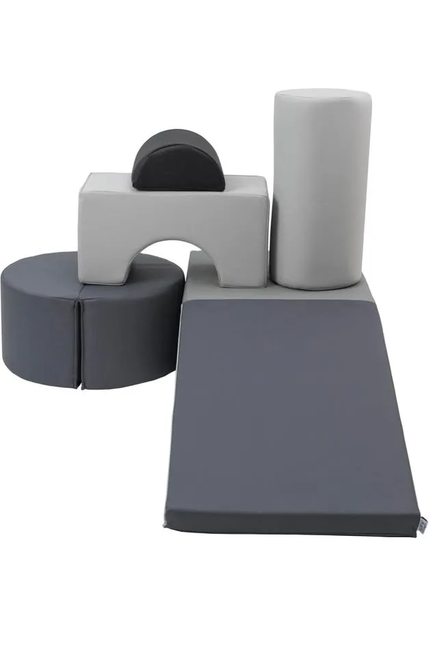 Softscape 6-Piece Soft Play Climber Set – Gray/Light Gray (Brand image indicator(4)